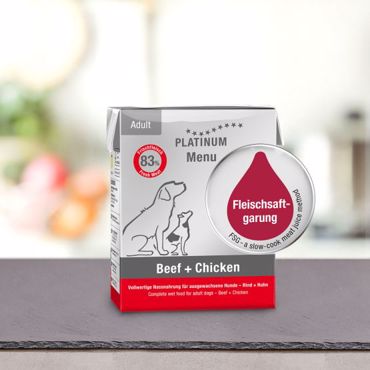 PLATINUM MENU ΥΓΡΗ ΤΡΟΦΗ ΣΚΥΛΟΥ ADULT BEEF-CHICKEN 375gr